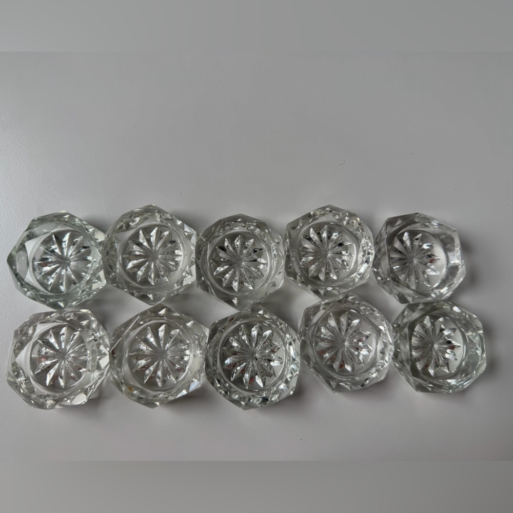 Antique crystal sale dips salt cellars 10
Pieces cut crystal fancy